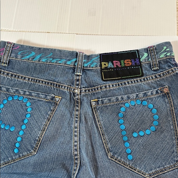 Parish Light Blue-Wash Cotton Denim Shorts 32 waist NWOT - Picture 14 of 16